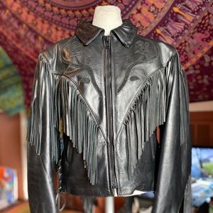 First Genuine Black Leather jacket